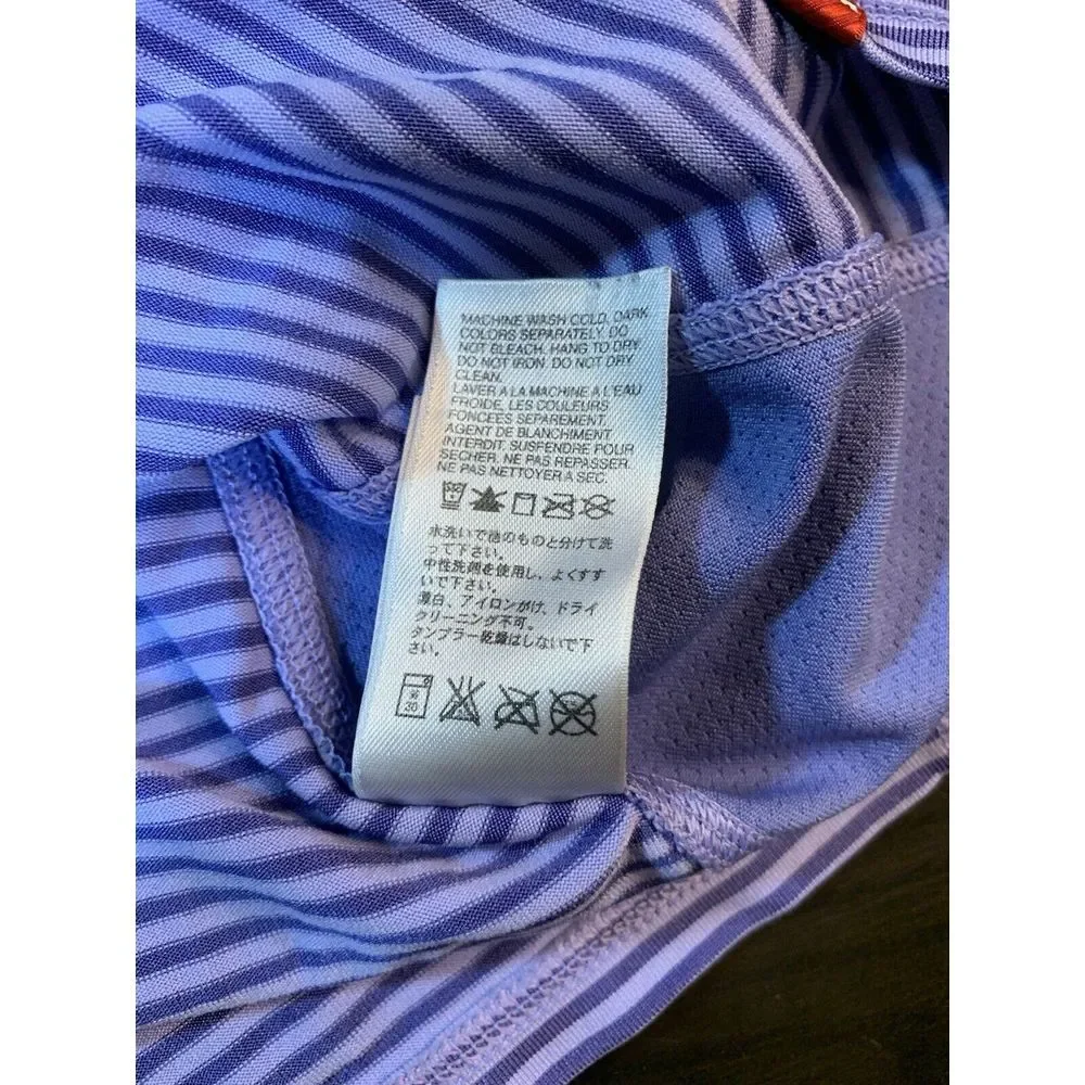 The‎ North Face T Shirt Womens Medium Purple Stripes Outdoorsy Hiking READ - Picture 7 of 14